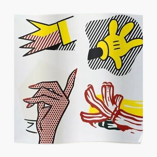 Discover Roy Lichtenstein Print Canvas Pop Art Premium Matte Vertical Poster