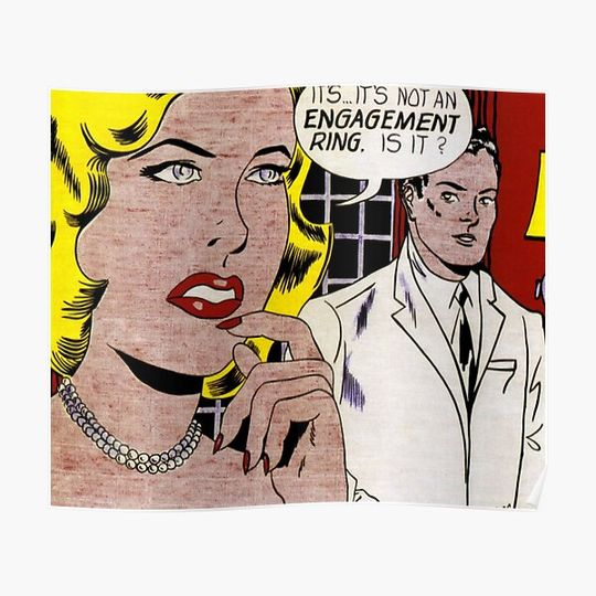 Discover Roy Lichtenstein Pop Art Canvas Prints Premium Matte Vertical Poster