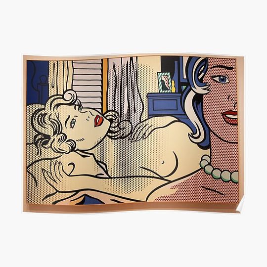 Discover Roy Lichtenstein, Seductive Girl, Plate Signed Lithograph Premium Matte Vertical Poster