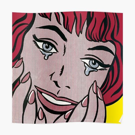 Discover Lithograph Roy Lichtenstein - Certificate, Signed, Top! Premium Matte Vertical Poster
