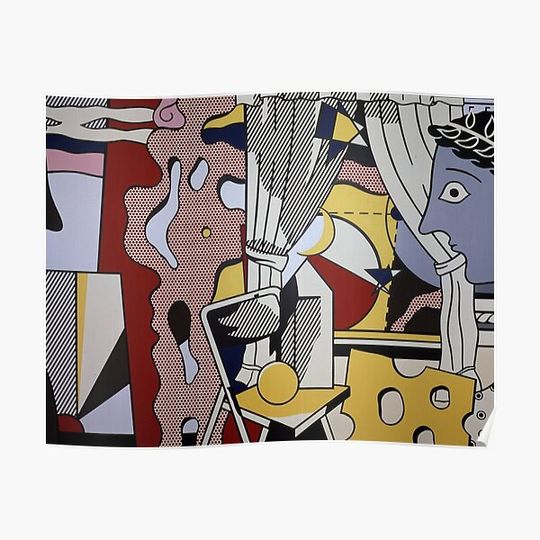 Discover Original Roy Lichtenstein Art Museum Exhibition Poster Premium Matte Vertical Poster