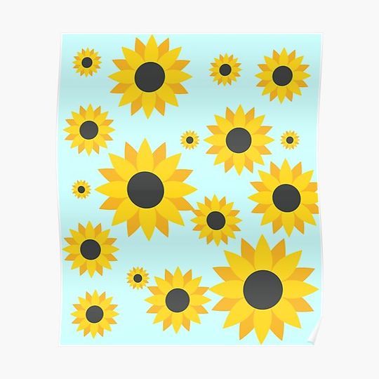 Discover Painted Sunflower , sunflower bouquet , inspirational Premium Matte Vertical Poster