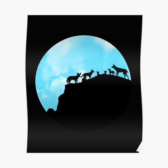 Discover African Wild Dogs Premium Matte Vertical Poster