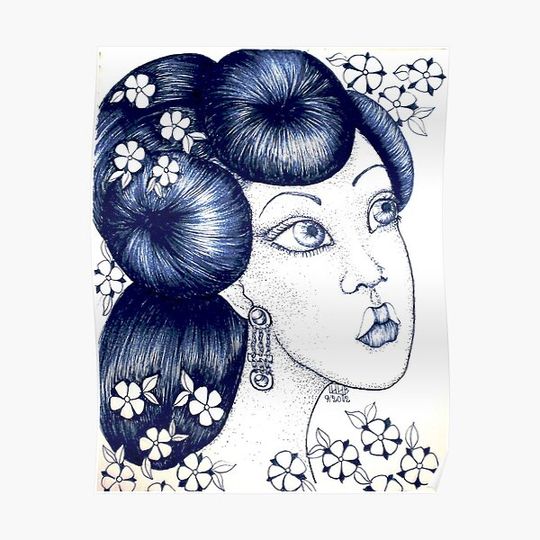 Discover Blue China Premium Matte Vertical Poster