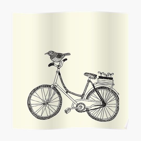 Discover Hand-painted bicycles Premium Matte Vertical Poster