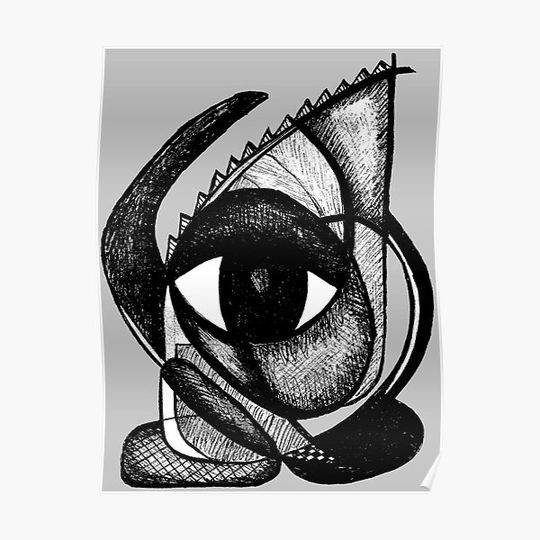 Discover "I see you" - African Symbolic Surrealist Art Premium Matte Vertical Poster