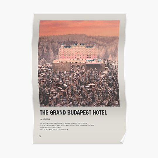 Discover The Grand Budapest Hotel movie, The Grand Budapest Hotel film art. Premium Matte Vertical Poster