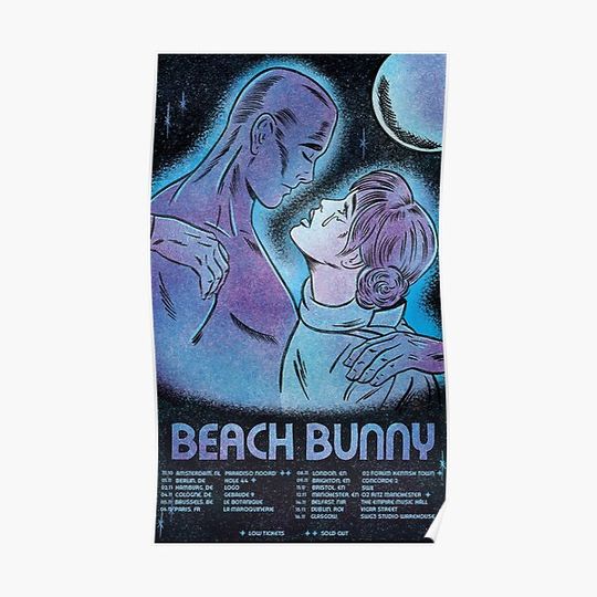 Discover Beach Bunny Emotional Creature Tour Poster Premium Matte Vertical Poster