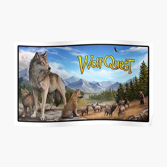 Discover WolfQuest Pastoral Premium Matte Vertical Poster