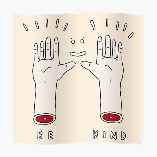 Discover Frightened Rabbit “Be Kind” Hands Premium Matte Vertical Poster