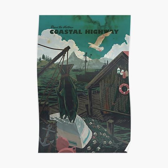 Discover The Long Dark Coastal Highway Premium Matte Vertical Poster