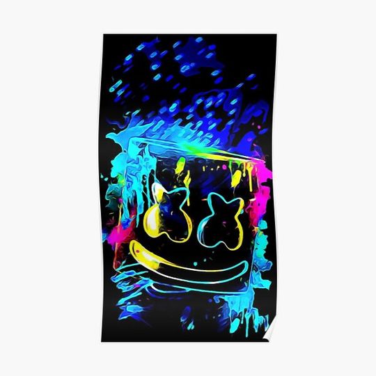 Discover Marshmello oil paint Premium Matte Vertical Poster