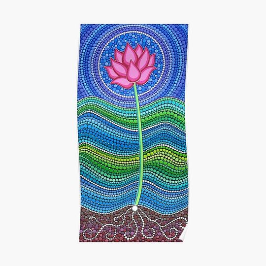 Discover Lotus Growing Premium Matte Vertical Poster