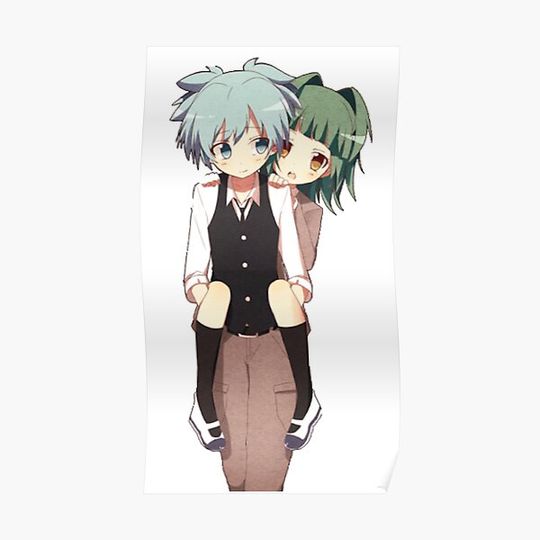 Discover Assassination Classroom Nagisa and Kayano Premium Matte Vertical Poster