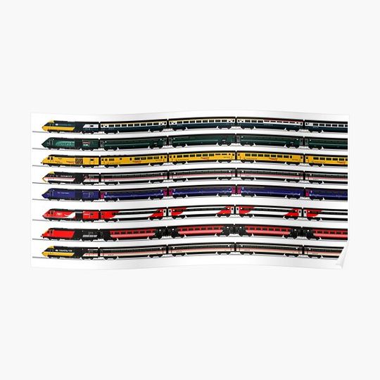Discover INTERCITY 125 HST LOCOMOTIVES Premium Matte Vertical Poster