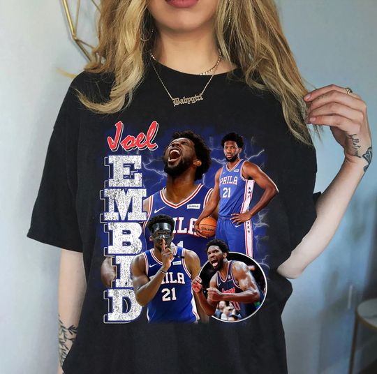 Discover Joel Embiid Vintage Shirt, Joel Embiid T-Shirt