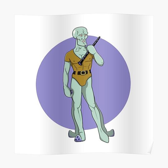 Discover Squidward Handsome Premium Matte Vertical Poster