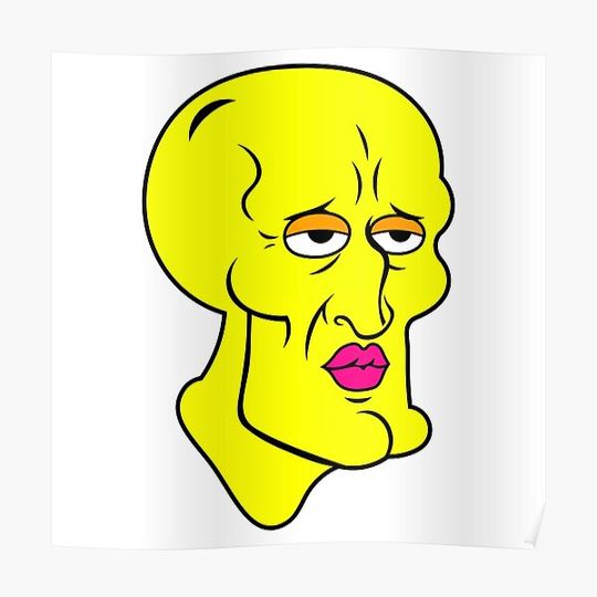 Discover Squidward Handsome Meme Art Poster