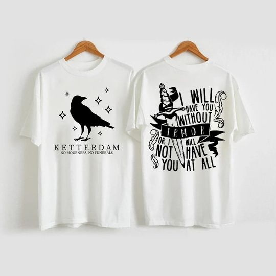 Discover Six Of Crows Shirt, Crow Club Ketterdam Kaz Brekker Inej Ghafa Shadow And Bone Grishaverse No Mourners No Funerals Bookish Sweatshirt