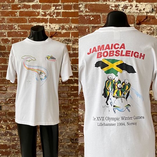 Discover 90s Jamaica Bobsleigh XVII Olympic Winter Games T-Shirt