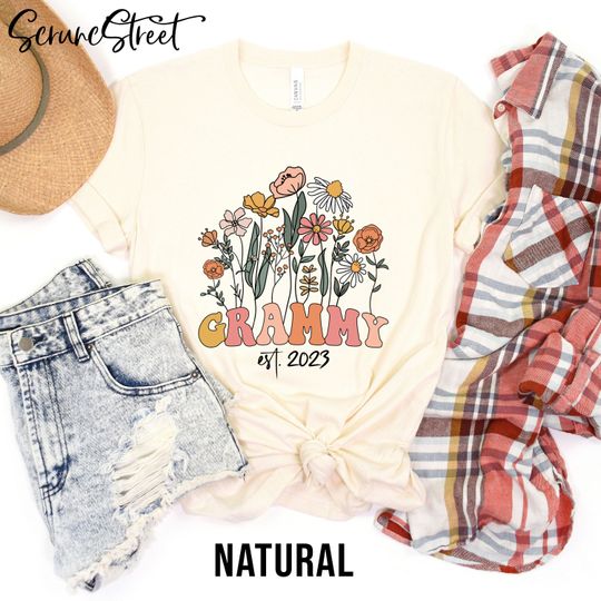 Discover Grammy Est 2023 Wildflowers Shirt