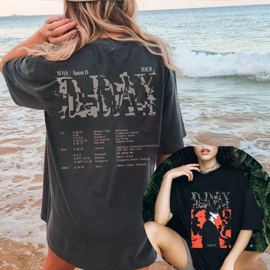 Discover Agust D D-Day Tour Tshirt, Suga Agust D on Tour Shirt,