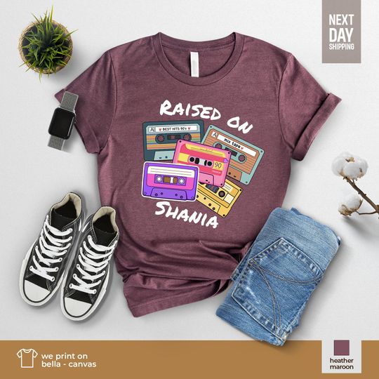 Discover Raised on Shania T-Shirt, Country Music Shirt, 90's Country Shirt, Shania Shirt