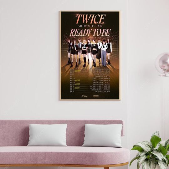 Discover Twice 5th World Tour READY TO BE Tour 2023 Poster, Home Decor
