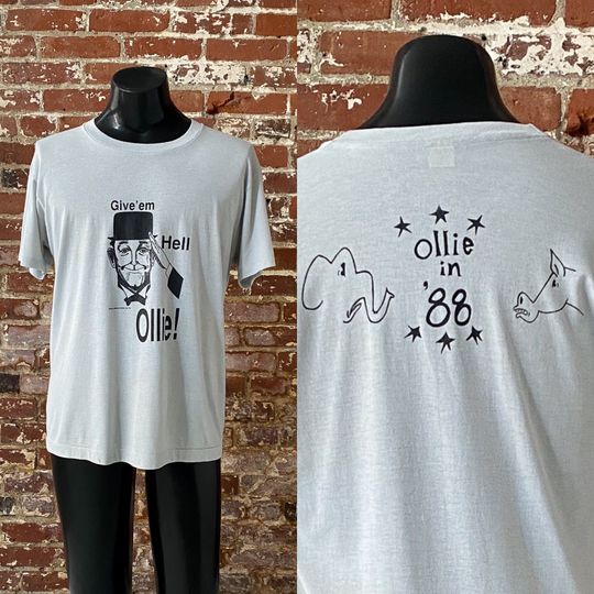 Discover 80s Give 'Em Hell Ollie T-Shirt. Vintage 1988 Ollie In '88 Oliver