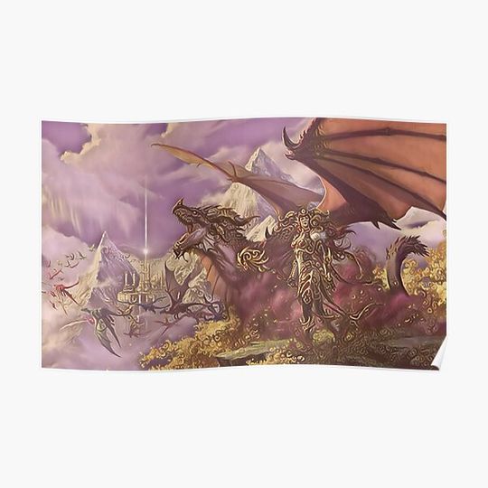 Discover Rose Gold Alexstrasza Dreamscape Premium Matte Vertical Poster