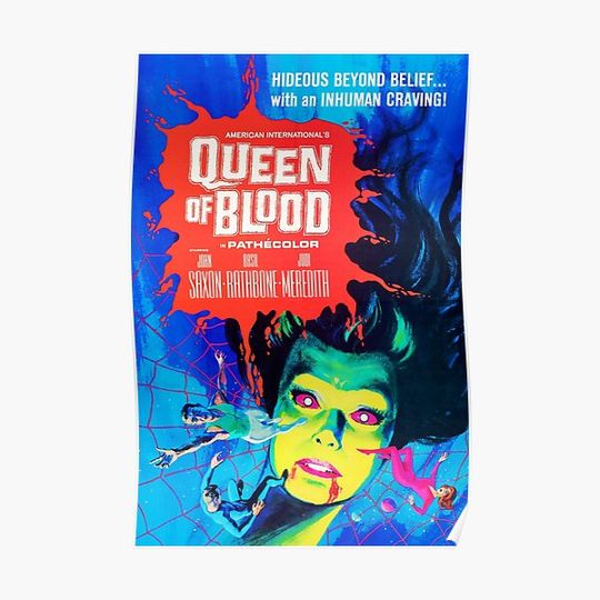 Discover QUEEN OF BLOOD 1966 CULT CLASSIC SCIENCE FICTION MOVIE! Premium Matte Vertical Poster