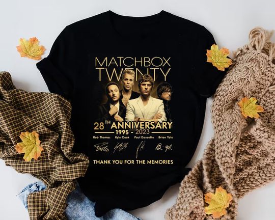 Discover 28 Years Of Matchbox Twenty Band Shirt