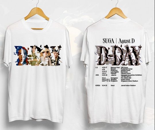 Discover D-Day Photos Shirt, Agust D Shirt, Suga On Tour 2023 Shirt,Agust D World Tour Shirt