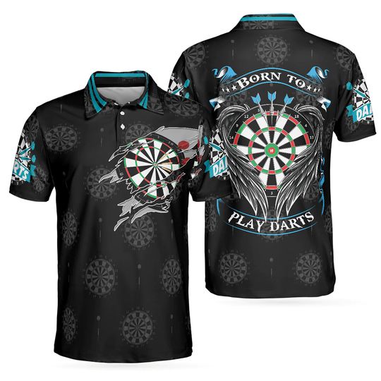 Discover Born To Play Darts Darts Player Men Polo Shirt