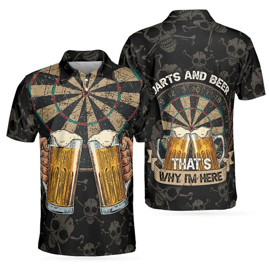 Discover Born To Play Darts Darts Player Men Polo Shirt