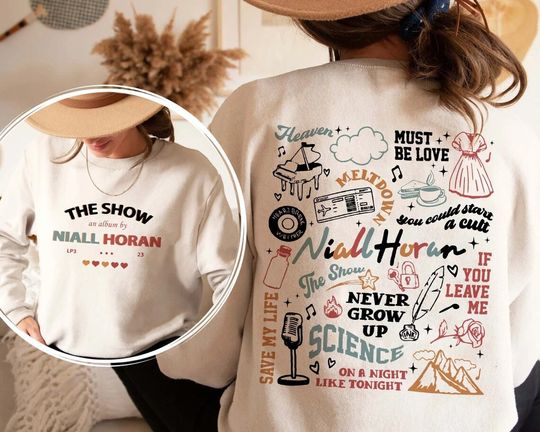 Discover Niall Horan 2 Side Shirt, The Show Album Track List 2 Sides Sweatshirt
