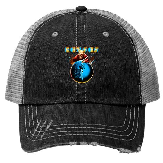 Discover Kansas Rock Band Point Of Know Return Print Trucker Hats, Vintage Kansas