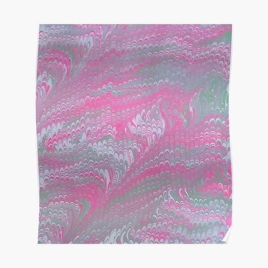 Discover pink dreams classic marbling pattern Premium Matte Vertical Poster