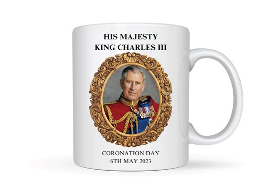 Discover King Charles III 2023 His Majesty  Mug Cup Commemorative Souvenir Gift King's Coronation May 2023 Gift