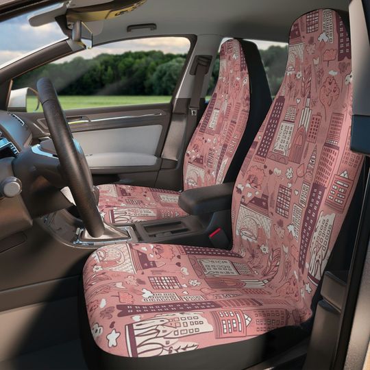 Discover Pink New York City Car Seat Covers, Cute Seat Cover For Women