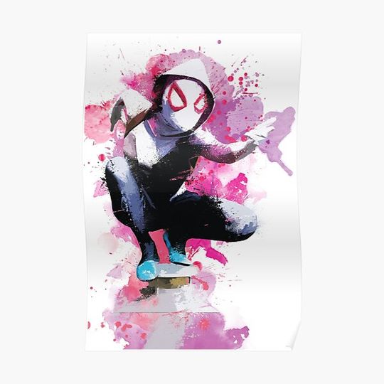 Discover Spider-Gwen - Splatter Art Premium Matte Vertical Poster