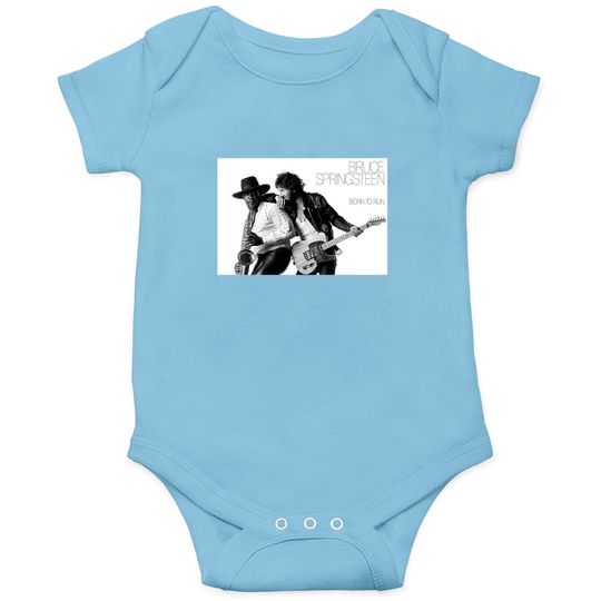 Discover Springsteens Born To Run Black And White Poster Onesies