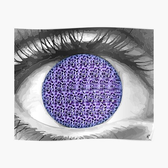 Discover Eye See Love Stereogram Premium Matte Vertical Poster