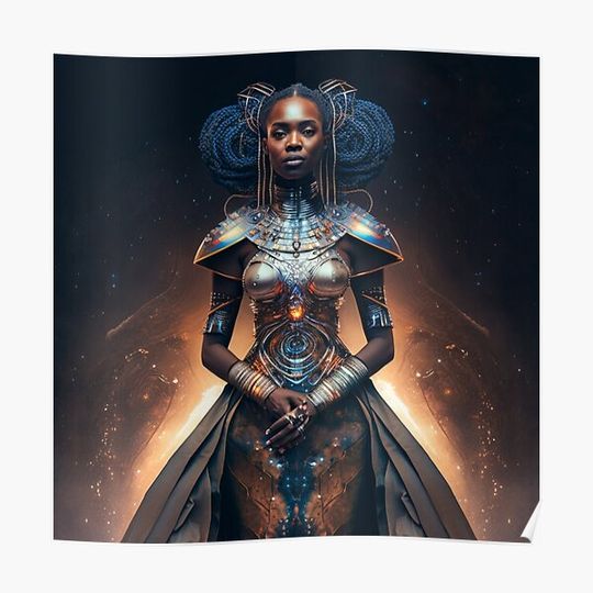 Discover Let yourself be carried away by the imagination with our collection of Afrofuturistic designs Premium Matte Vertical Poster