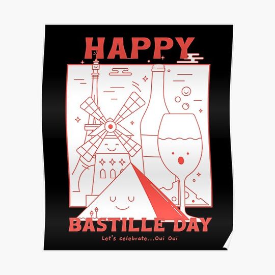 Discover Happy Bastille Day Design Premium Matte Vertical Poster