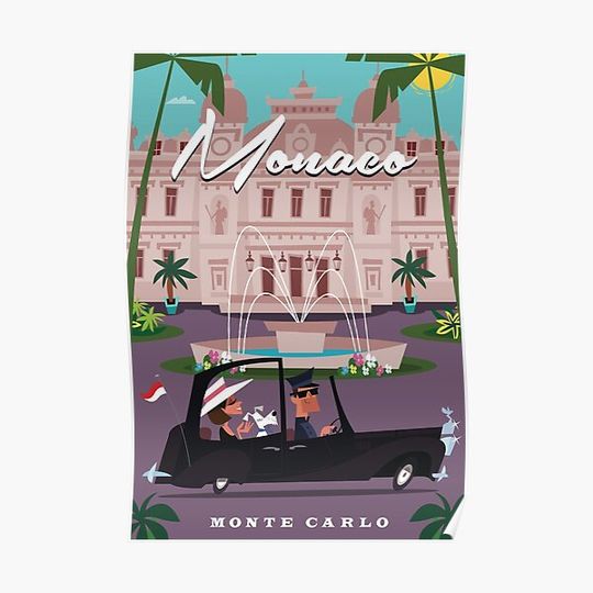 Discover Monaco Casino Poster Premium Matte Vertical Poster
