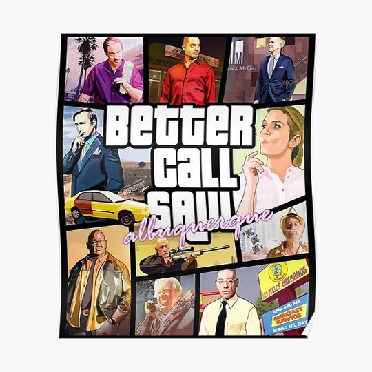 Discover Grand Better Theft Call Auto Saul Premium Matte Vertical Poster