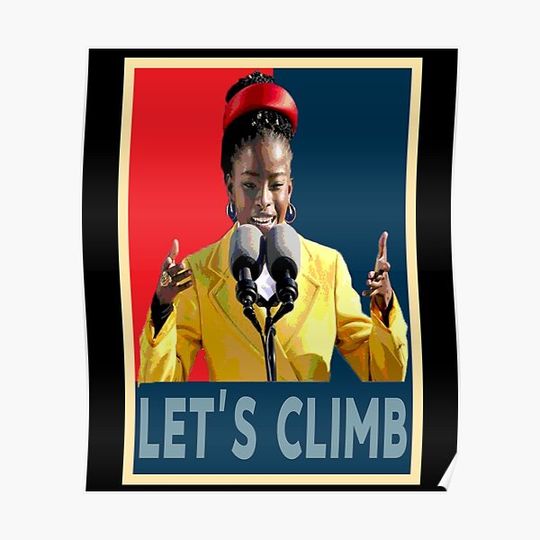 Discover LET'S CLIMB AMANDA GORMAN Premium Matte Vertical Poster