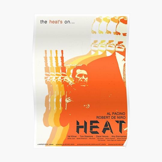 Discover Heat (1995) - Movie poster design Premium Matte Vertical Poster