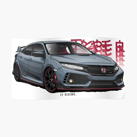 Discover Civic Type R Premium Matte Vertical Poster